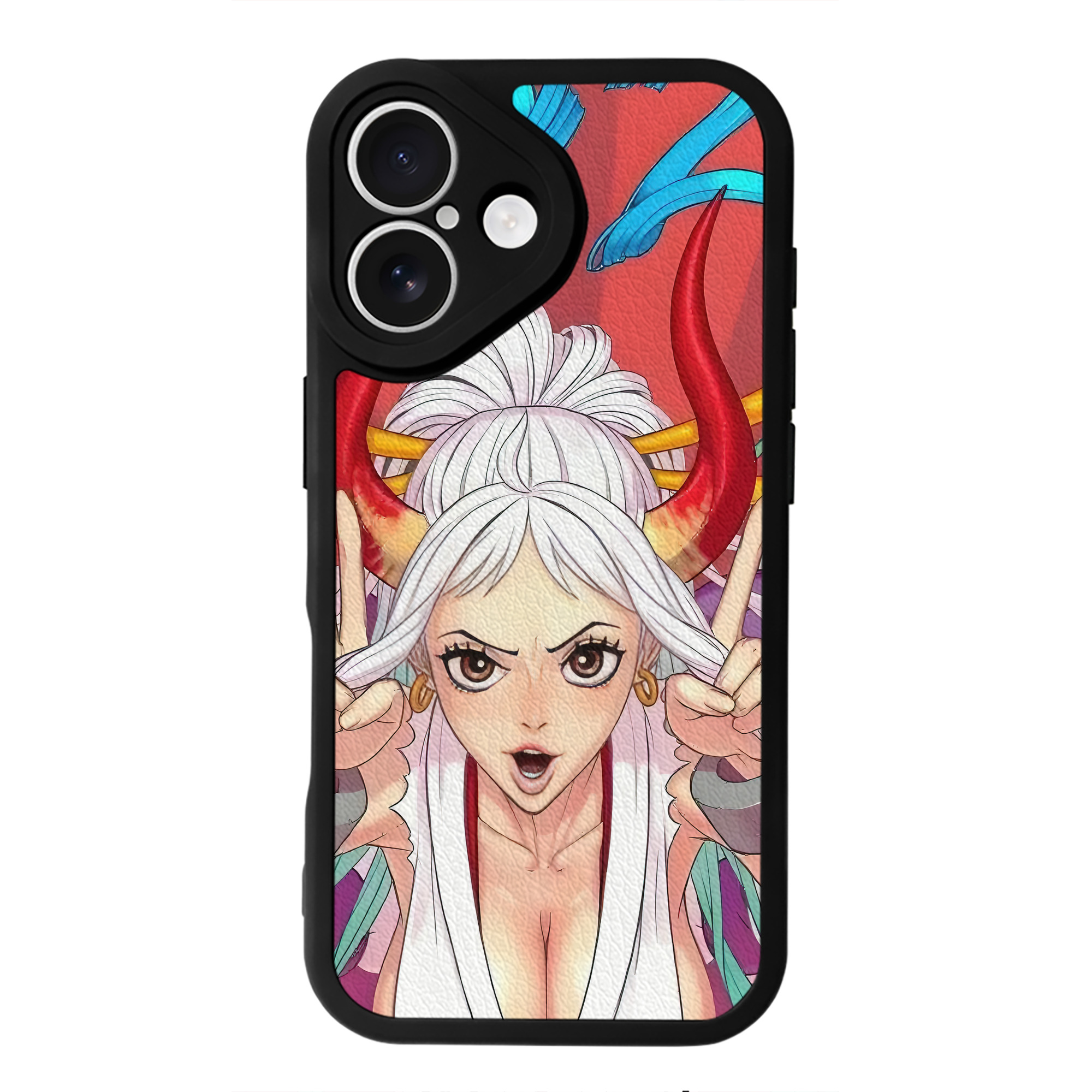 （画像用） ワンピース ONE PIECE 【iPhone 16シリーズ対応】シリコンスマホケース（レザー調） 材質：シリコン